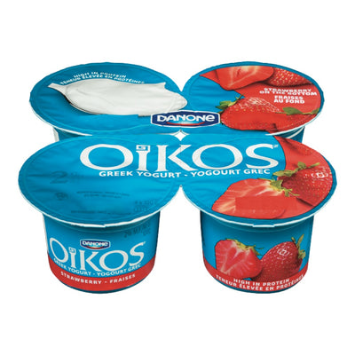 Oikos Greek Yogurt Strawberry, 4 x 100 g