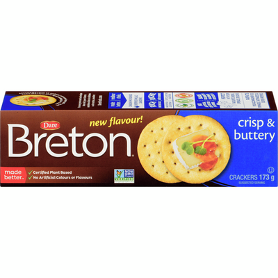 Dare Breton Crisp & Buttery Crackers, 173 g