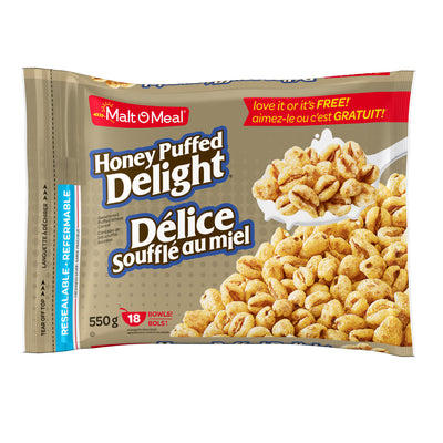 Malt O Meal Honey Puffed Delight, 550 g