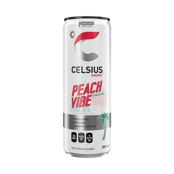 Celsius Energy Peach Vibe, 355 mL