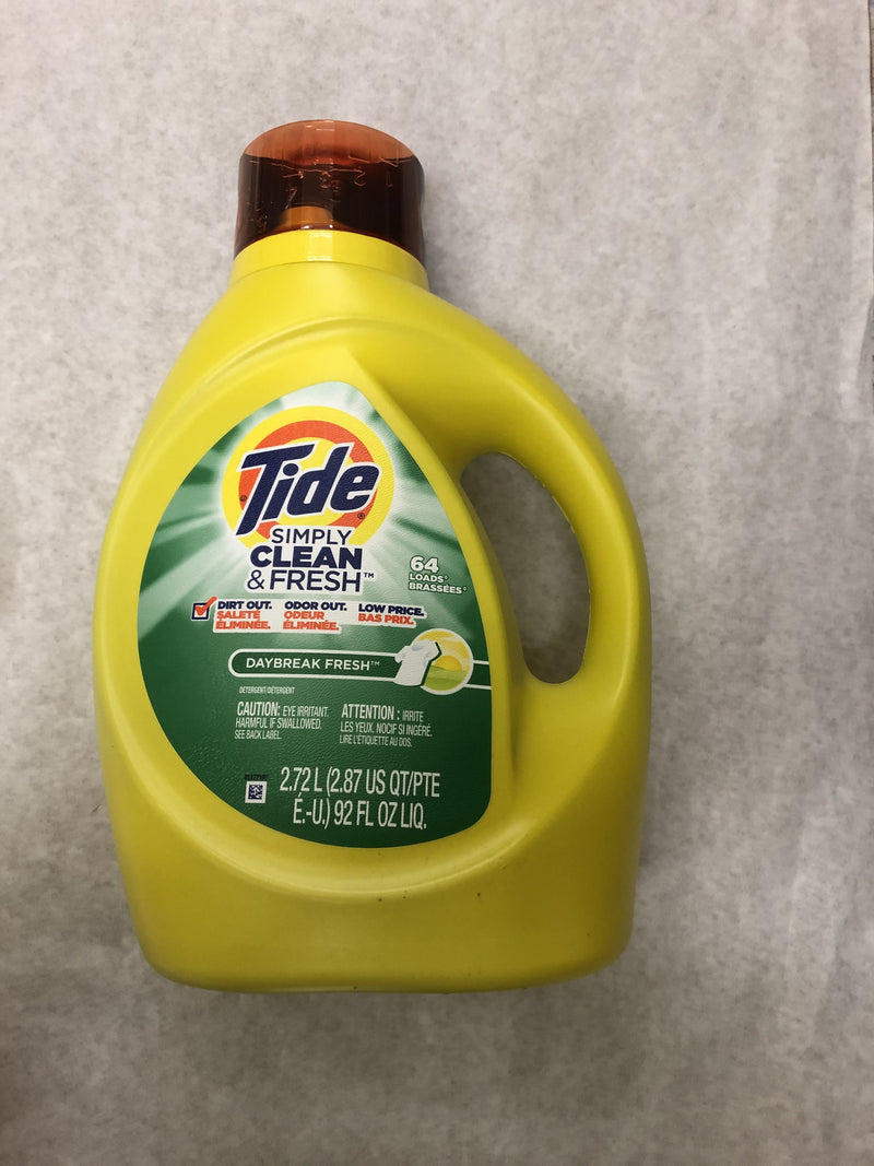 Tide Daybreak Fresh Scent Laundry Detergent, 2.72 L