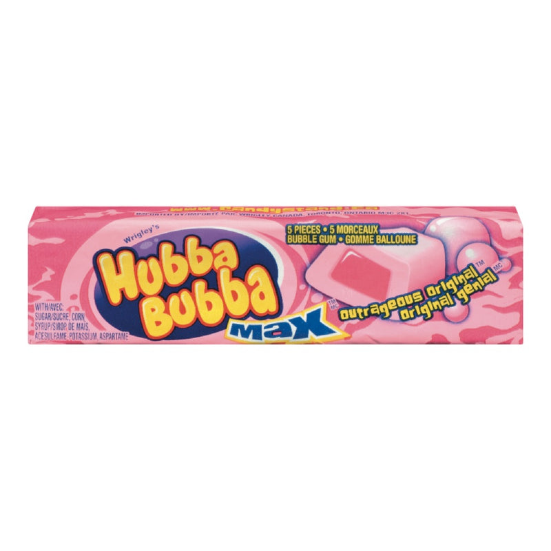 Hubba Bubba Max Outrageous Original Gum, 5 pieces