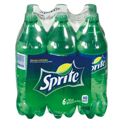 Sprite Lemon Lime Soda, 6 x 710mL