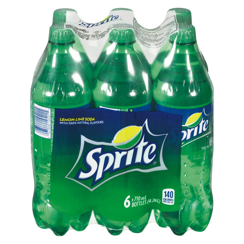 Sprite Lemon Lime Soda, 6 x 710mL