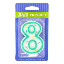 Bakery Crafts Number 8 Birthday Candle