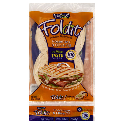 Flatout Foldit Rosemary & Olive Oil Flatbread, 255 g