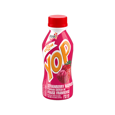 YOP Lactose Free Strawberry Raspberry Drinkable Yogurt, 200 mL