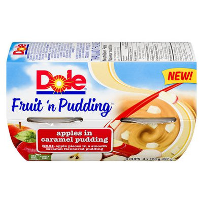 Dole Apples in Caramel Pudding, 123 g, 4 ct