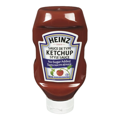 Heinz No Sugar Added Ketchup, 750 mL