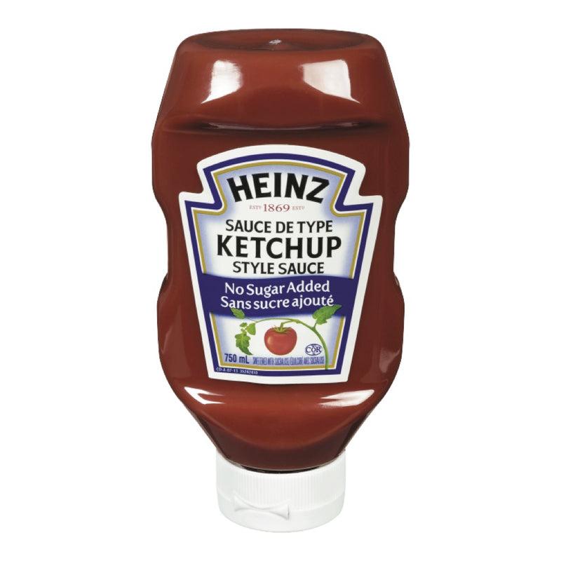 Heinz No Sugar Added Ketchup, 750 mL