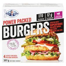 HIGH LINER POWER PACKED BURGERS