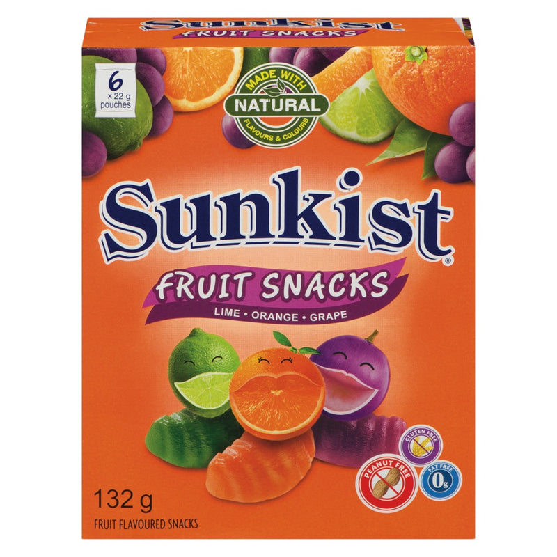 Sunkist Fruit Snacks, 6 count, 132 g
