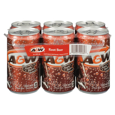 A&w Root Beer, 222 mL, 6 ct