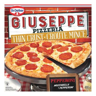 Dr. Oetker Giuseppe Pepperoni Thin Crust Pizza, 480 g