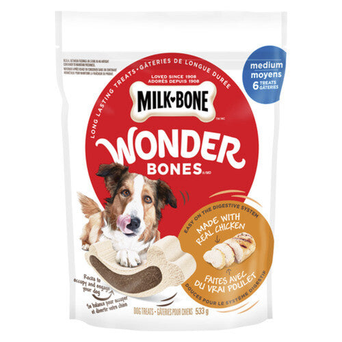 MILK BONES WONDER CHICKEN MEDIUM, 533g