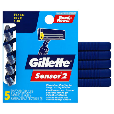 Gillette Disposable Fixed Razors, 5 razors