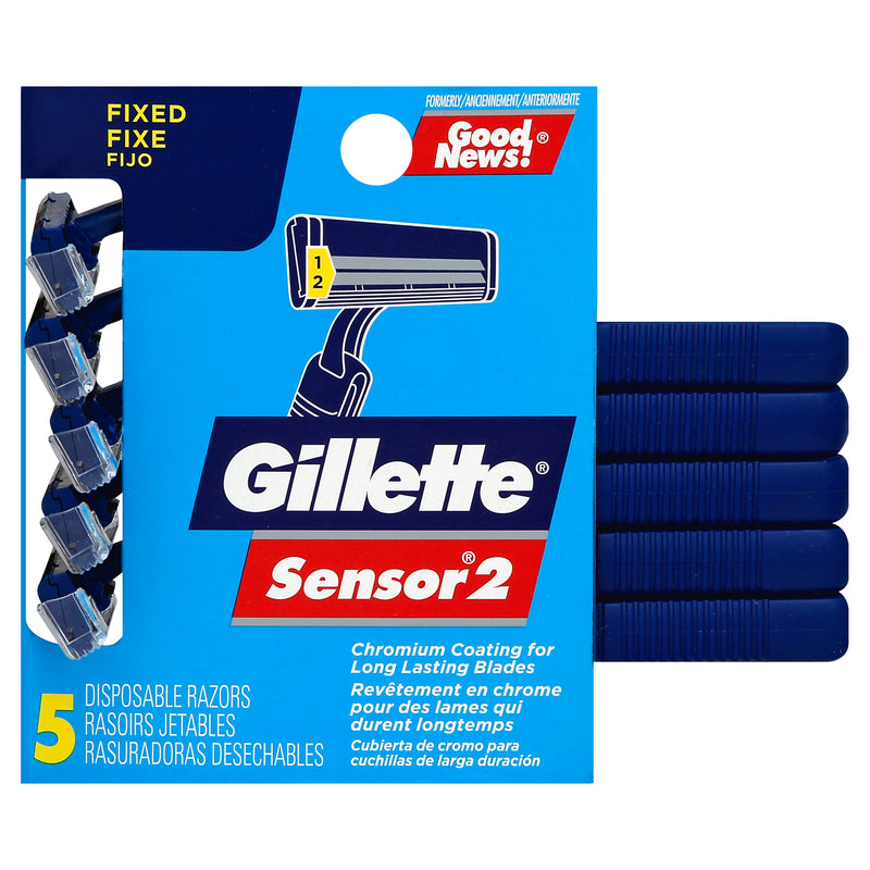 Gillette Disposable Fixed Razors, 5 razors