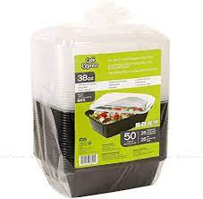 Café Express 38oz Plastic Containers & Lids, 30 ct