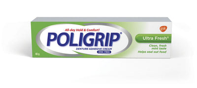 Poligrip Denture Adhesive Cream Ultra Fresh, 40 g