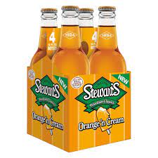 Stewart's Orange N' Cream Soda, 4 x 12oz