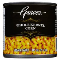 Graves Whole Kernel Corn, 341 mL