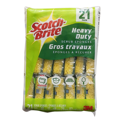 Scotch Brite Heavy Duty Scrub Sponges, 21 ct