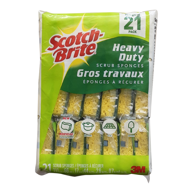 Scotch Brite Heavy Duty Scrub Sponges, 21 ct