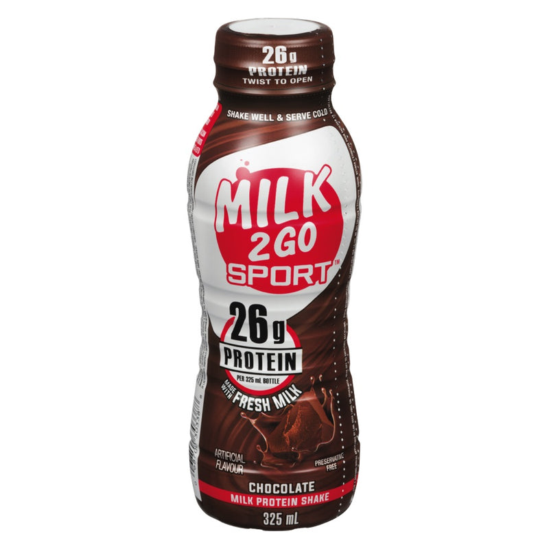 Milk 2 Go Sport Chocolate Milk Protein Shake, 325 mL