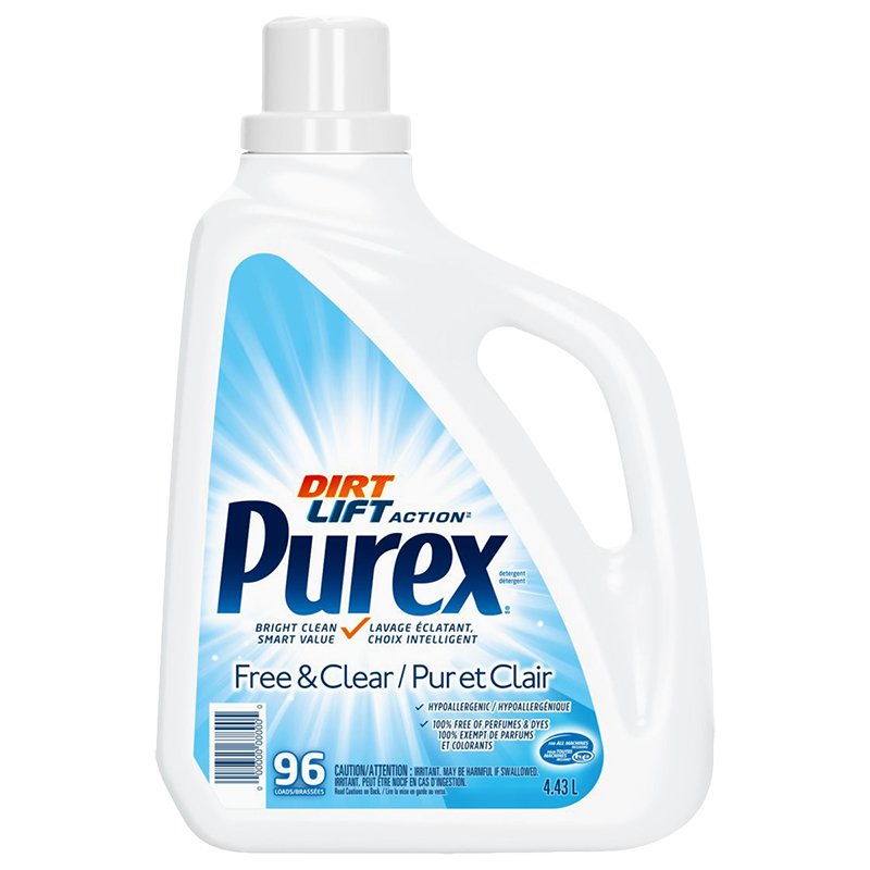 Purex Dirt Lift Action Free & Clear Laundry Detergent, 2.03L