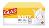 Glad White Tall Trash Bags, 20 ct