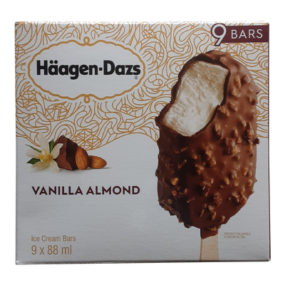 Haagen Dazs Vanilla Almond Ice Cream Bars, 9 ct