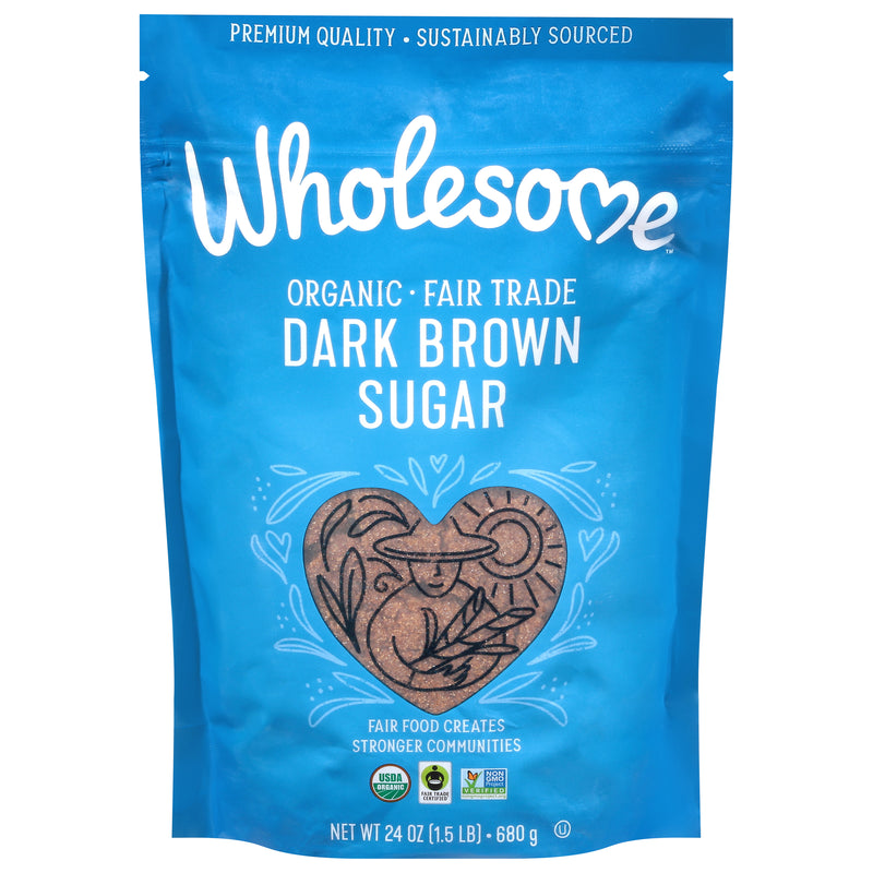 Wholesome Organic Dark Brown Sugar, 680 g