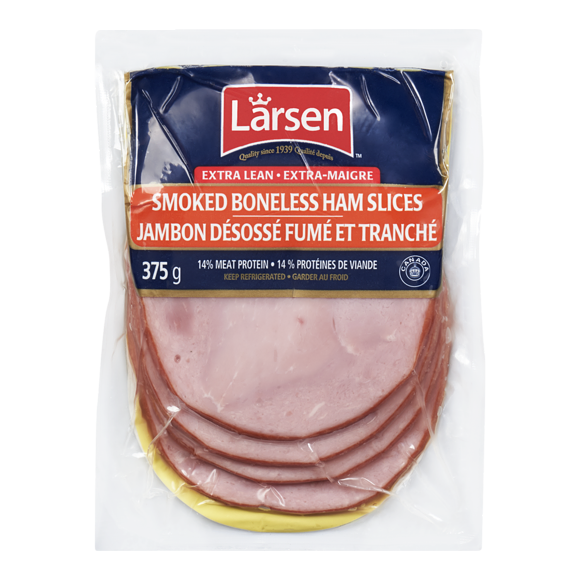 Larsen Smoked Boneless Ham Slices, 375 g