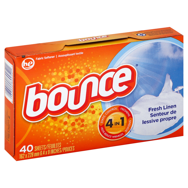 Bounce Fresh Linen Sheets Fabric Softener, 40 sheets