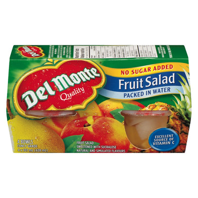 Del Monte Fruit Salad Packed in Water, 428 mL  (4 x 107mL)