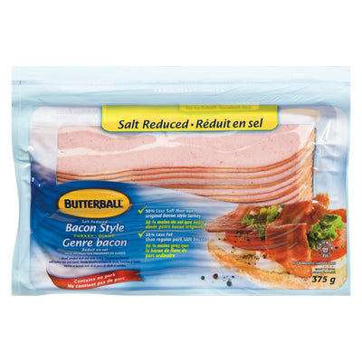 Butterball Turkey Bacon Less Salt, 375 g