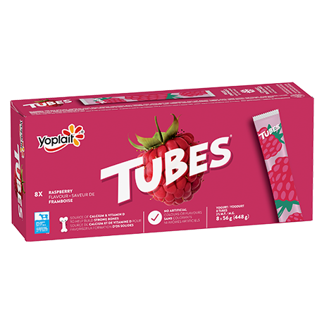 Yoplait Tubes Raspberry, 8 x 56g