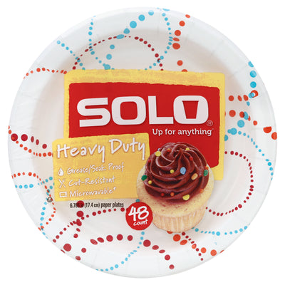 Solo Heavy Duty Paper Plates, 48ct