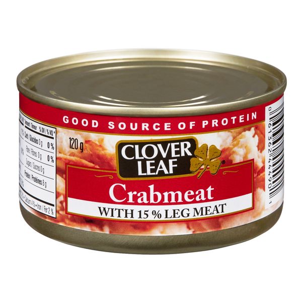 Clover Leaf Crabmeat With 15% Leg Meat, 120 g