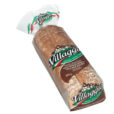 Villaggio Italian Style 100% Whole Wheat Bread, 675 g