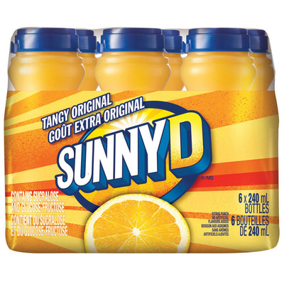 Sunny D Tangy Original Mini Bottles, 6 x 240mL
