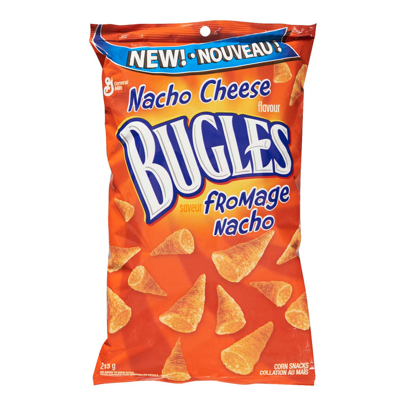 Bugles Nacho Cheese Corn Snacks, 213 g