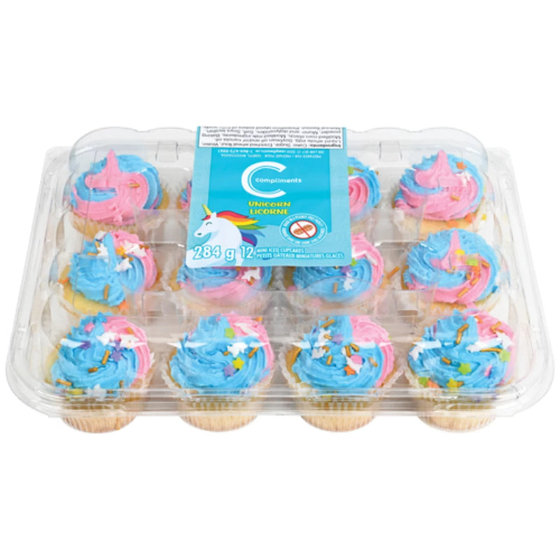 Compliments Unicorn Mini Iced Cupcakes, 284 g, 12 ct
