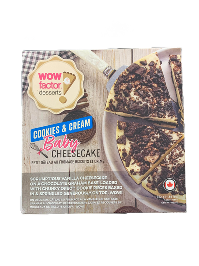 Wow Factor Desserts Cookies & Cream Baby Cheesecake, 752 g