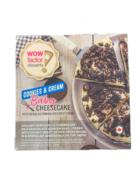 Wow Factor Desserts Cookies & Cream Baby Cheesecake, 752 g