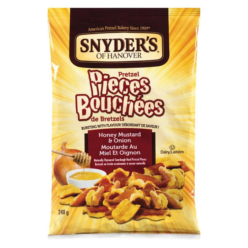 Snyder's of Hanover Honey Mustard & Onion Pretzel Pieces, 240 g