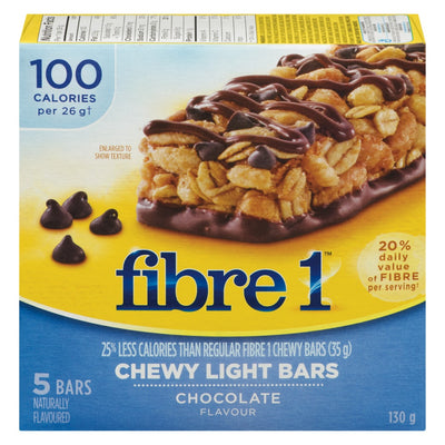 Fibre 1 Chewy Light Bars Chocolate, 130 g