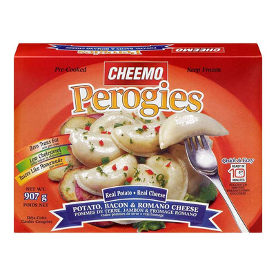 Cheemo Potato Bacon & Romano Cheese Perogies, 907 g