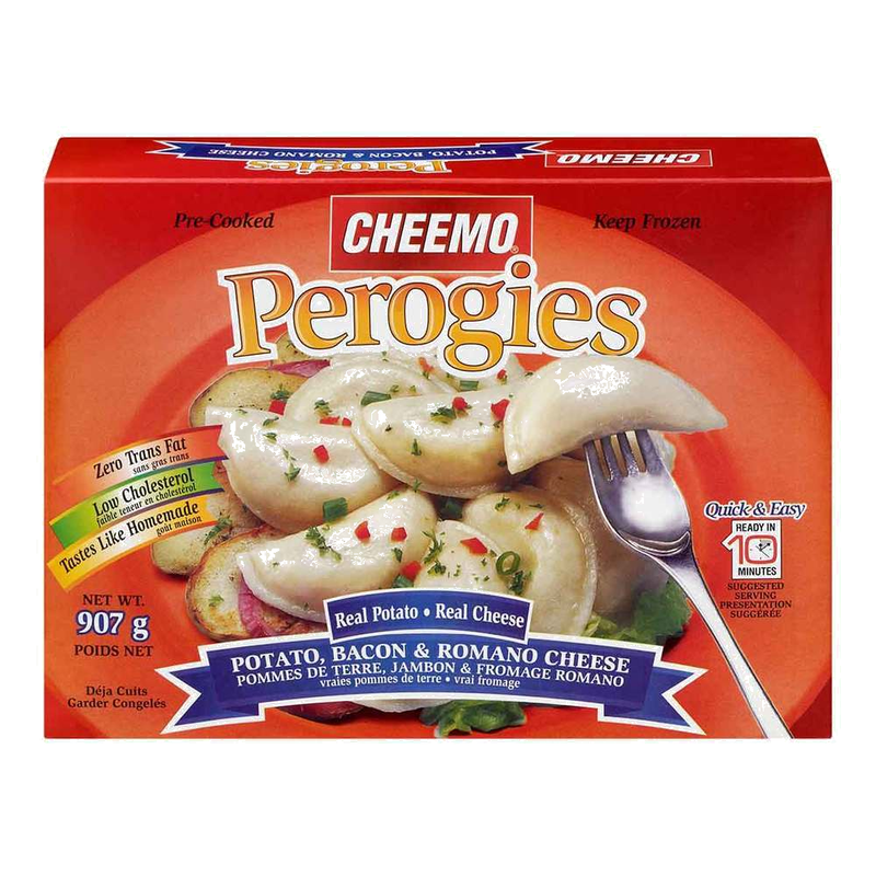 Cheemo Potato Bacon & Romano Cheese Perogies, 907 g