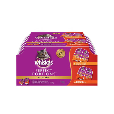 Whiskas Perfect Portions Chicken And Beef Entree Pate, 24 ct